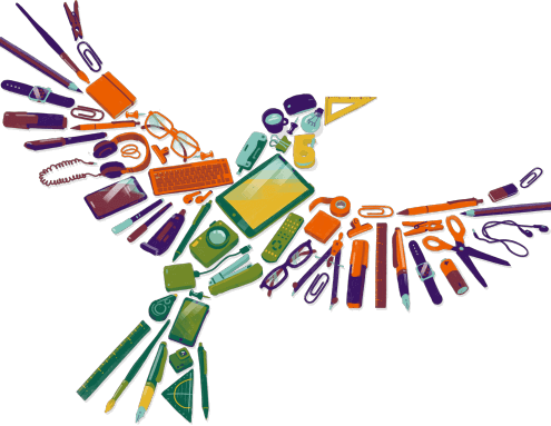 Bunter Vogel