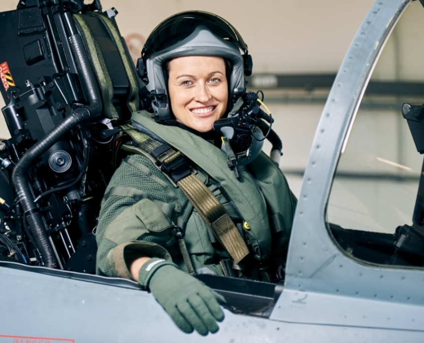 Rednerin Nicola Winter im Cockpit