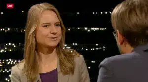 Maren Urner im Studio-Gespräch bei der Sternstunde Philosophie